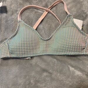 Xhilaration Pink and Blue multidimensional swim top